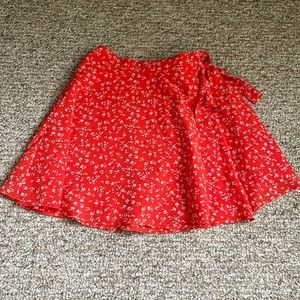 Floral wrap skirt
